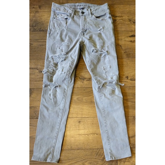 American Eagle Outfitters Other - AMERICAN EAGLE Men's‎ 29x32  AIRFLEX+ Distressed Slim Haze Gray Jeans (29x28.5)